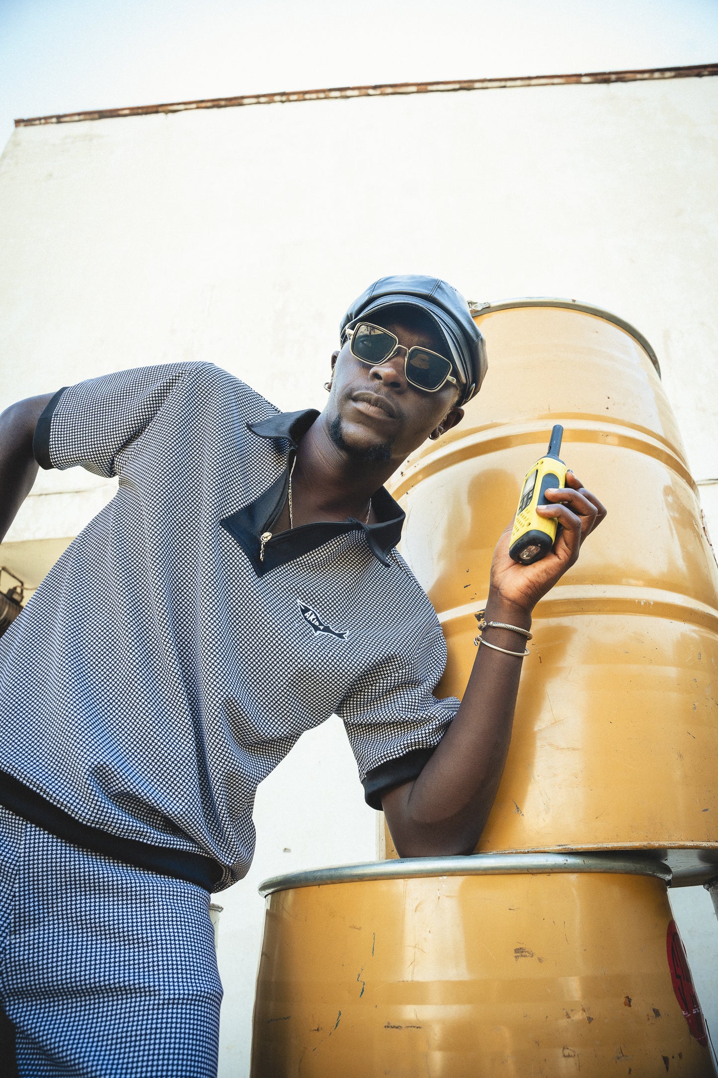 Black star pattern Polo