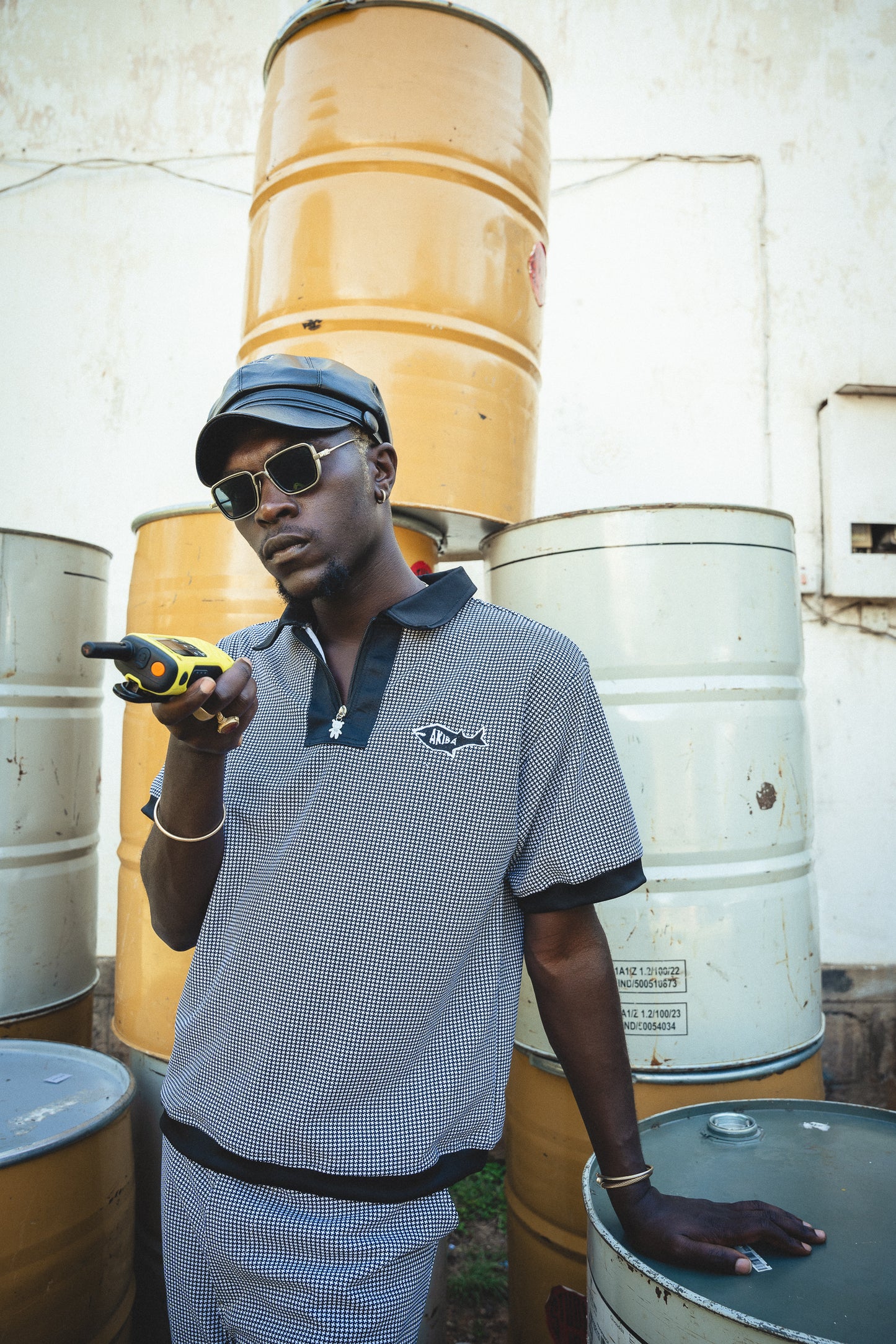 Black star pattern Polo