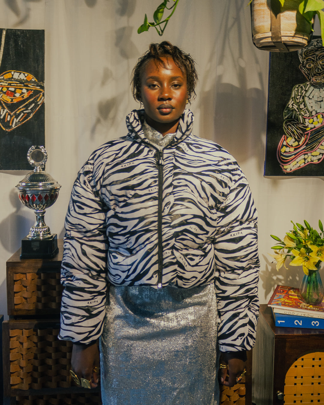 Mountain Zebra print Parka