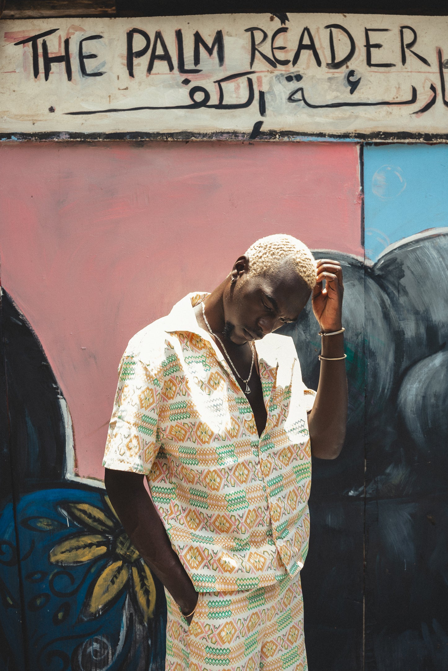 Geometry pattern Cuban shirt