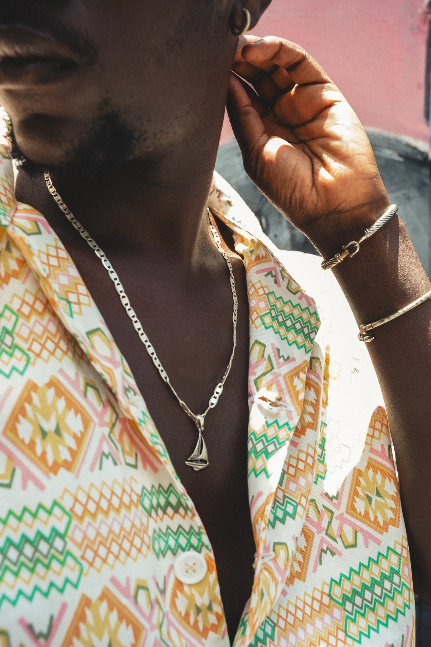 Geometry pattern Cuban shirt