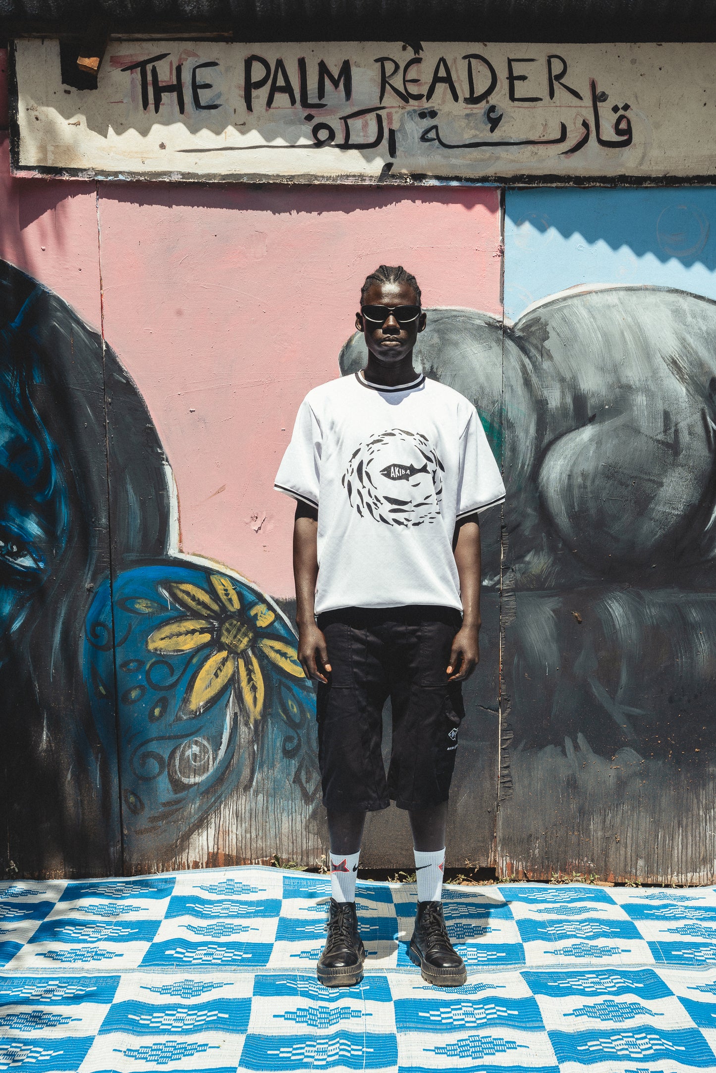Coral Black cargo Jorts