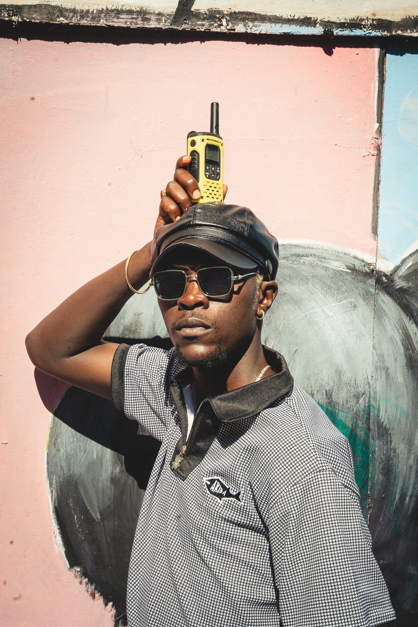 Black star pattern Polo