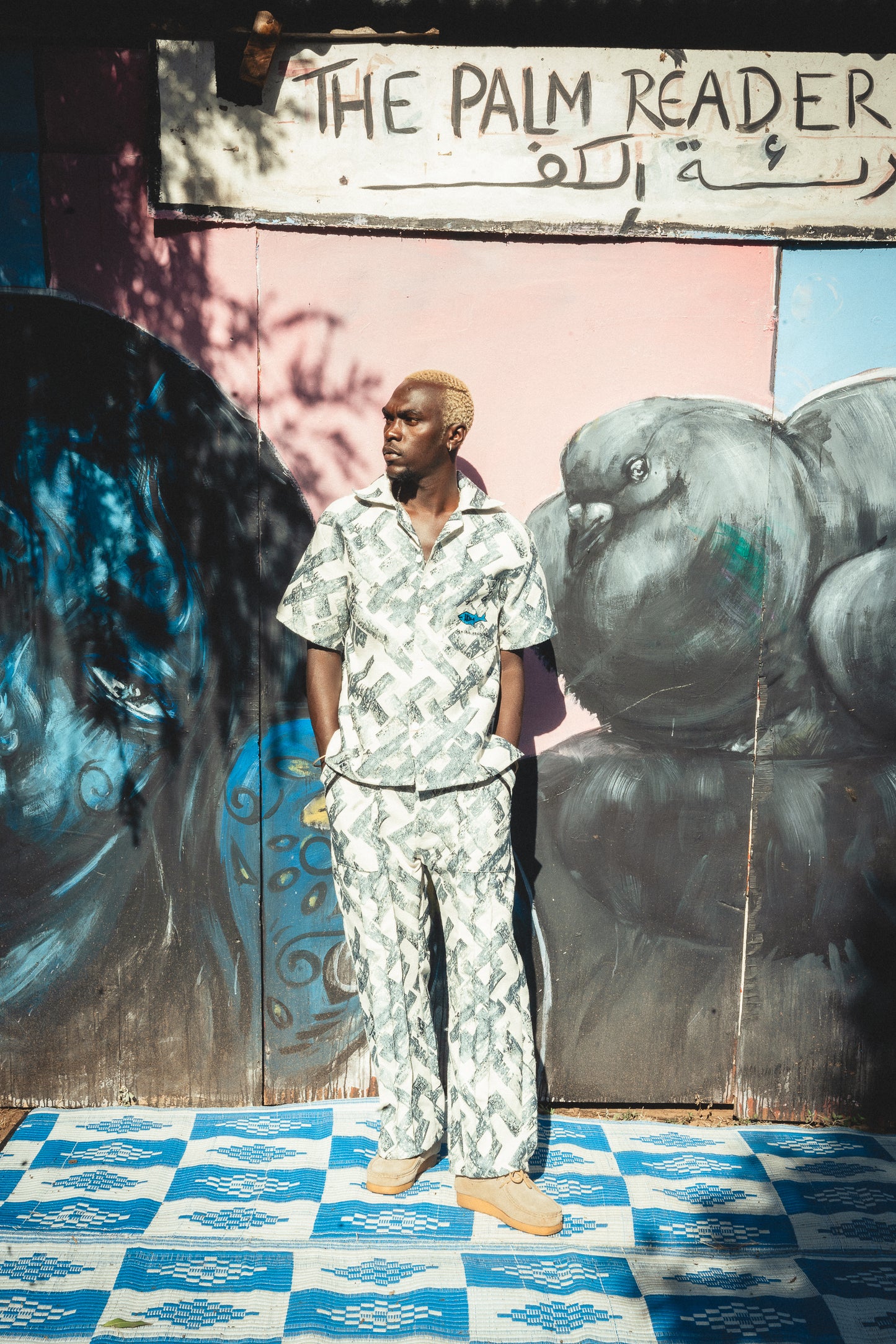 Aqua sapphire Jacquard Casino shirt