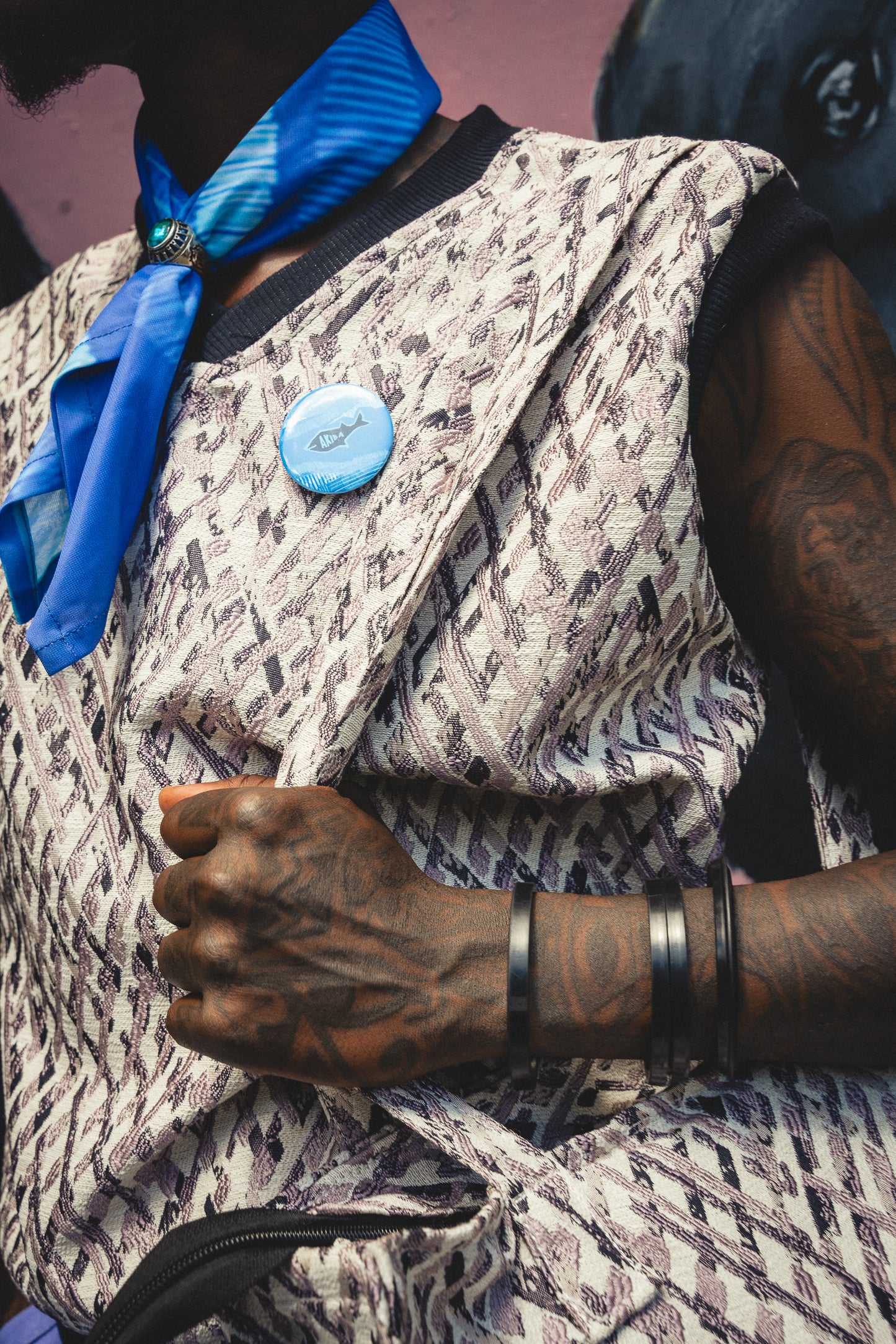 Tanzanite Jacquard vest
