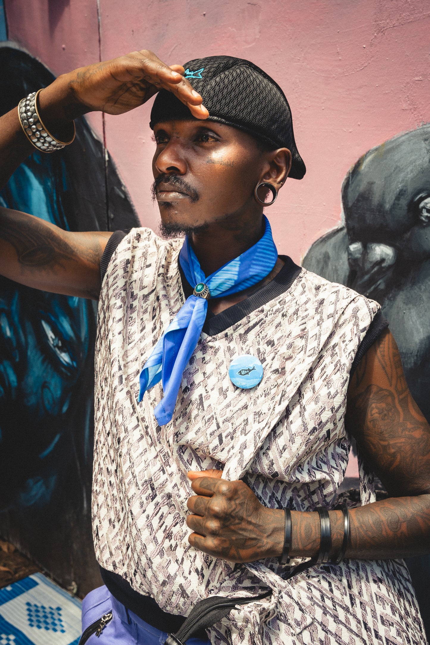 Tanzanite Jacquard vest