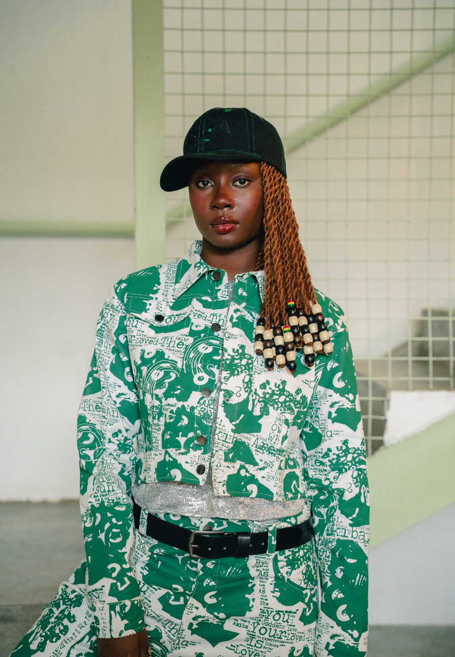 Sage Kintsungi print Crop Jacket