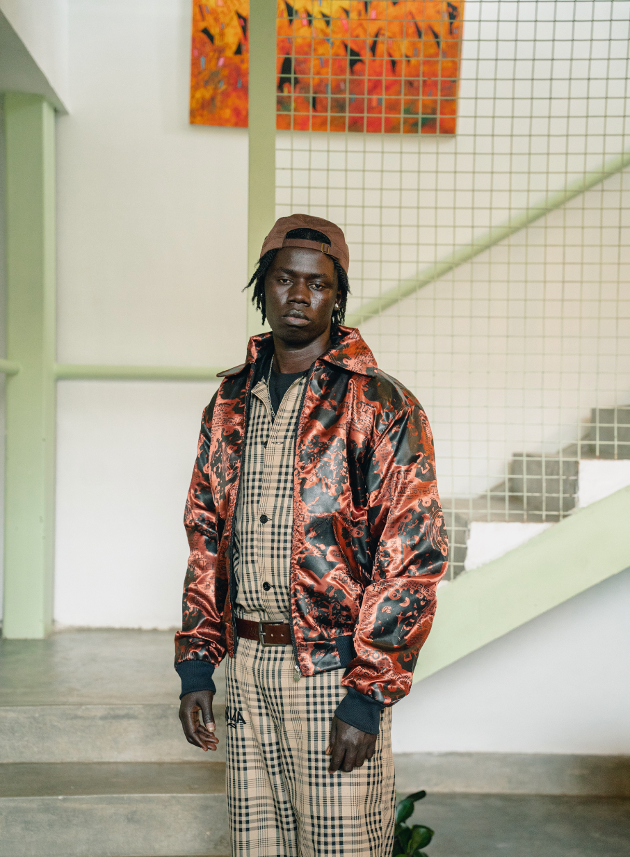 Kintsungi print Pilot Bomber Jacket