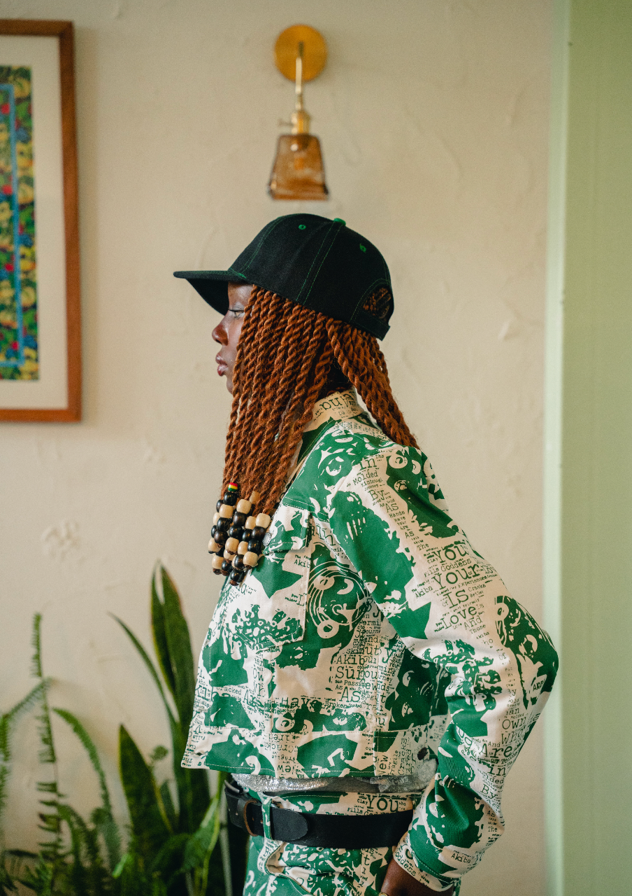 Sage Kintsungi print Crop Jacket