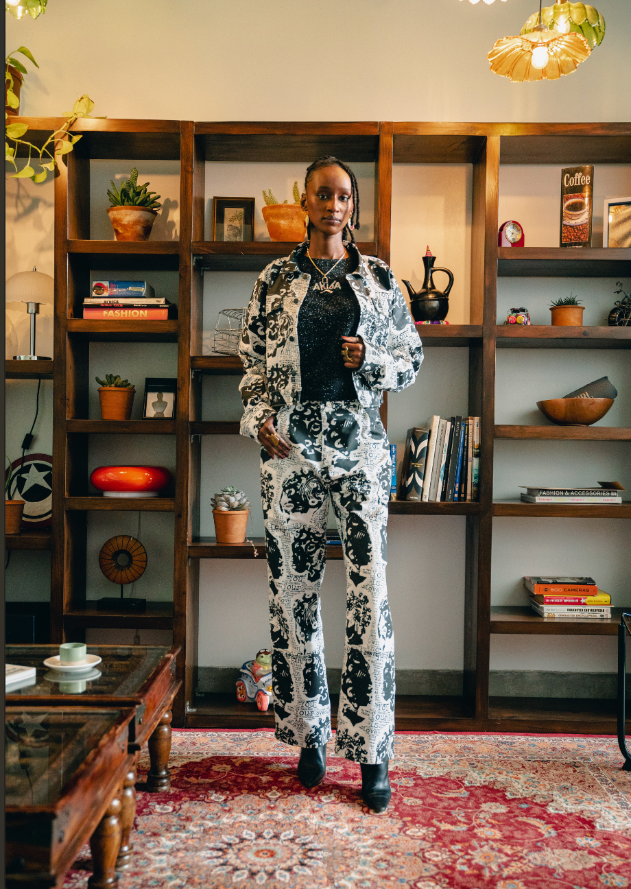 kintsungi print Monochrome Jacket