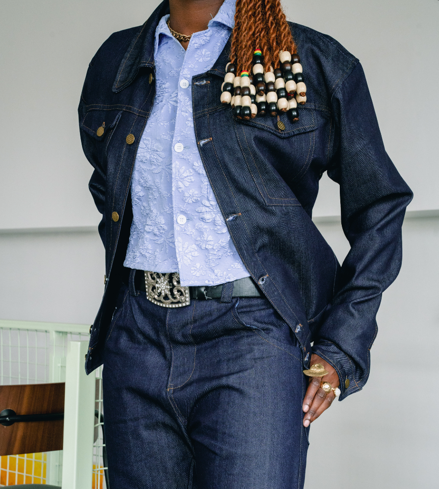 The Alphabet Logo Denim jacket