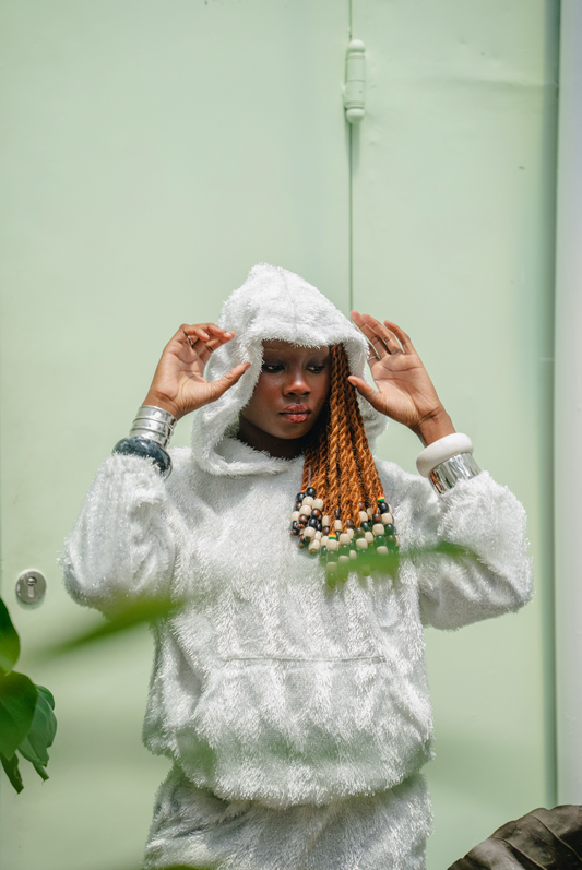 Polar Bear fur hoodie