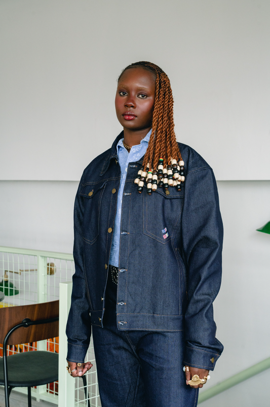 The Alphabet Logo Denim jacket