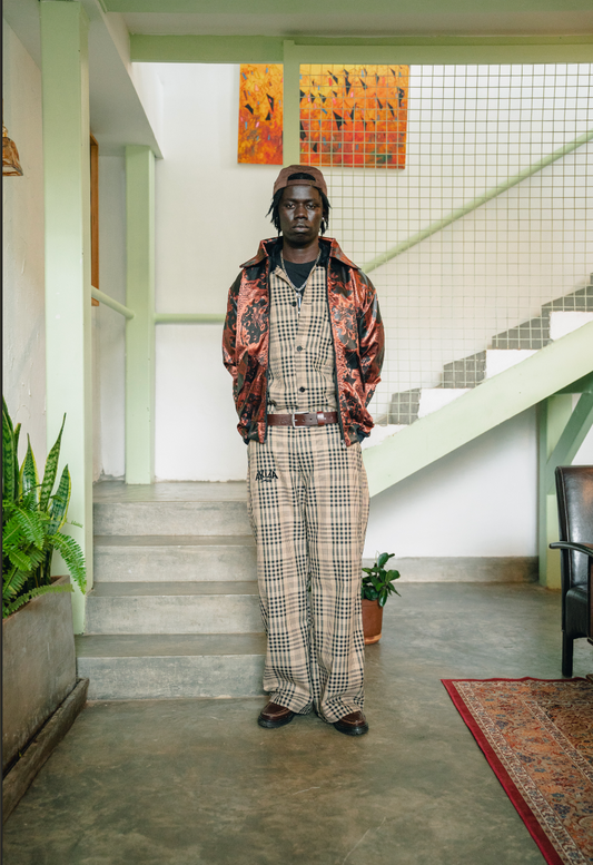 Kintsungi print Pilot Bomber Jacket