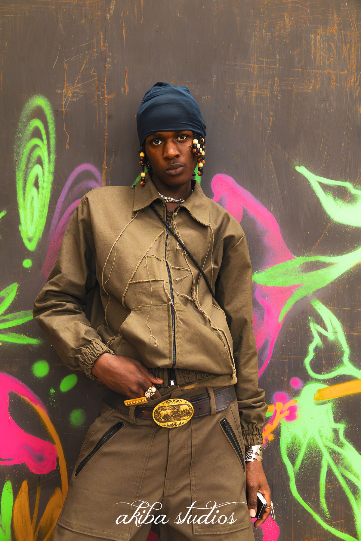 Obsidian green Cargo pants
